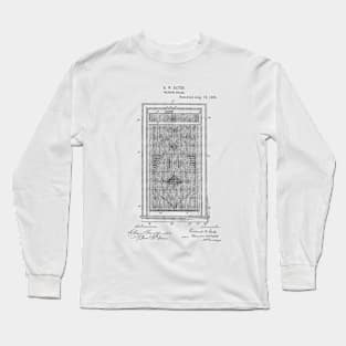 Window Shade Vintage Patent Hand Drawing Long Sleeve T-Shirt